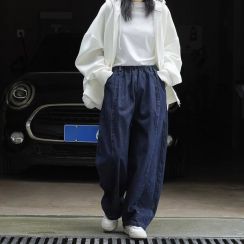 2Pcs Vintage Casual Wide Leg Pants