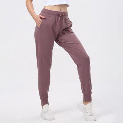 2Pcs High Waist Drawstring Yoga Pocket Sweatpants 