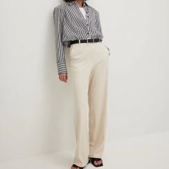 2Pcs Womens High Waisted Straight Leg Pants