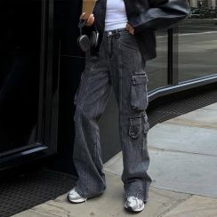 3Pcs Vintage Inspired Multi Pocket Work Pants