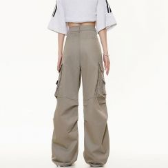6Pcs Womens Cotton Pocket Street Hip Hop Work Pants