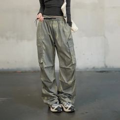 10Pcs Tie Dye Printed Large Pocket Work Pants